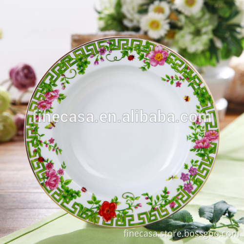 16 Pieces Elegance Fine Dinner Set Porcelain